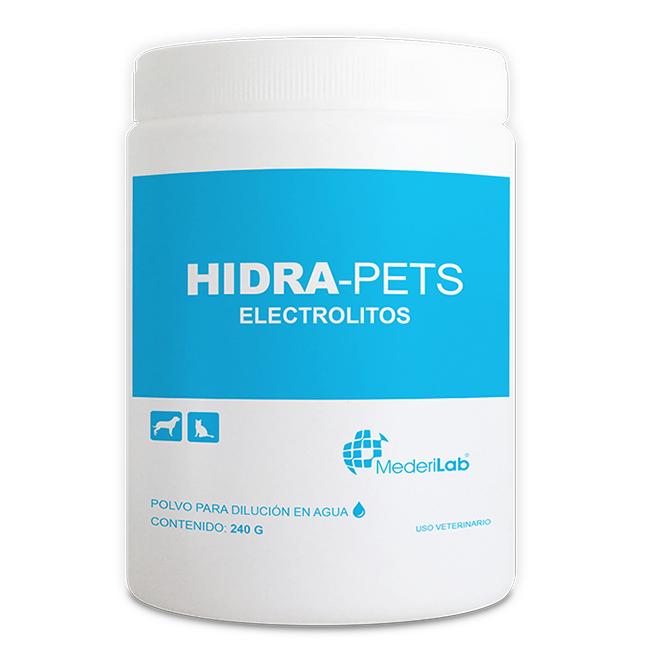 Hidra-Pets Electrolitos Polvo Para Dilución En Agua 240 Gr - MederiLab Hidra-Pets Electrolitos Polvo Para Dilución En Agua 240 Gr - MederiLab